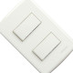 Conjunto Siena 4X2 Branco Com Placa (1Simples+1Paralelo Horizontal) 6522