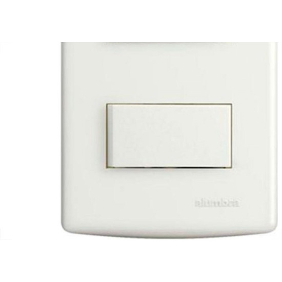 Conjunto Siena 4X2 Branco Com Placa (1Simples+1Paralelo Horizontal) 6522