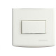 Conjunto Siena 4X2 Branco Com Placa (1Simples+1Paralelo Horizontal) 6522