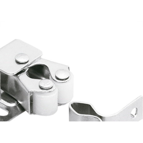 Fecho Rolete Soprano Duplo Zincado Moveis 03035.0006.13 - Kit C/100 Fecho Rolete Soprano Duplo Zincado Moveis 03035.0006.13 - Kit C/100