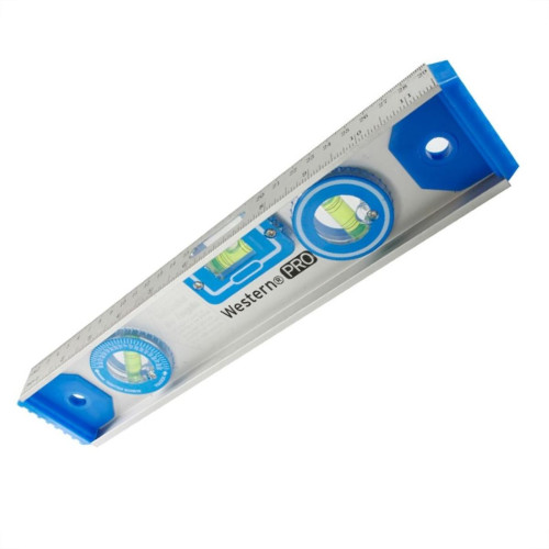 Nivel De Aluminio Western 3 Bolhas 12'' 30Cm Hl50 Nivel De Aluminio Western 3 Bolhas 12'' 30Cm Hl50