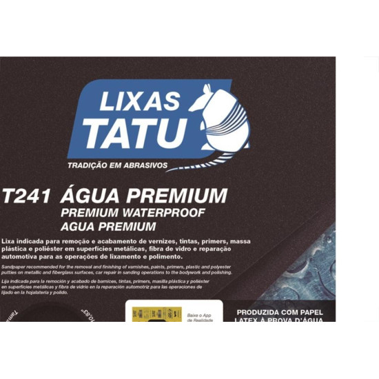 Lixa Dagua Tatu 100 Hidrolix T24501000050 - Kit C/50 Lixa Dagua Tatu 100 Hidrolix T24501000050 - Kit C/50