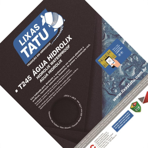 Lixa Dagua Tatu 220 Hidrolix T24502200050 - Kit C/50 Lixa Dagua Tatu 220 Hidrolix T24502200050 - Kit C/50
