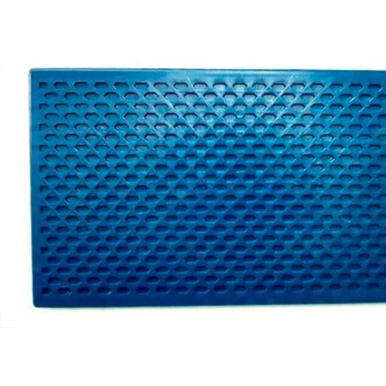 Desempenadeira Pvc Giraldi 18X30 Corrugada Azul 