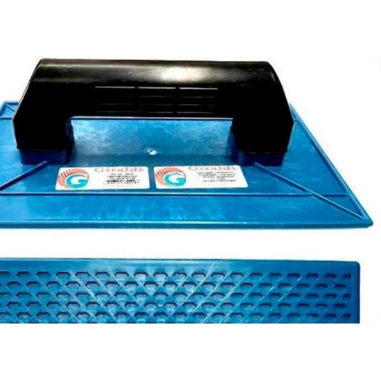 Desempenadeira Pvc Giraldi 18X30 Corrugada Azul 