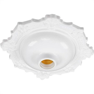 Kit C/5 - Plafonier Pvc Pavilonis Bvc Branco Decorativo 8...