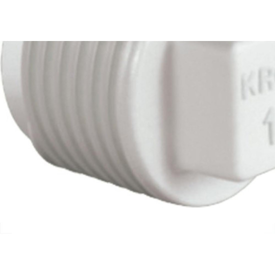 Plug Branco Krona Rosca Rosca 3/4'' 294 - Kit C/50  Plug Branco Krona Rosca Rosca 3/4'' 294 - Kit C/50