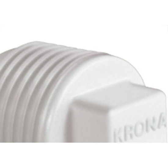 Plug Branco Krona Rosca Rosca 3/4'' 294 - Kit C/50  Plug Branco Krona Rosca Rosca 3/4'' 294 - Kit C/50
