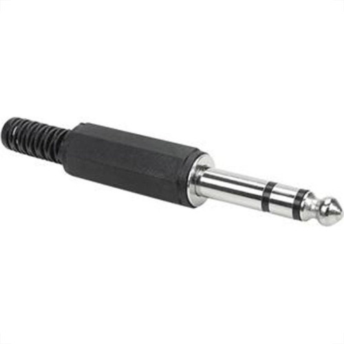 Plug P-10 Stereo 6,35Mm Com Protecao Cabo 602 - Kit C/10 Plug P-10 Stereo 6,35Mm Com Protecao Cabo 602 - Kit C/10