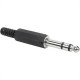 Plug P-10 Stereo 6,35Mm Com Protecao Cabo 602 - Kit C/10 Plug P-10 Stereo 6,35Mm Com Protecao Cabo 602 - Kit C/10