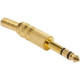 Plug P-10 Stereo 6,35Mm Dourado Com Mola 603 - Kit C/10 Plug P-10 Stereo 6,35Mm Dourado Com Mola 603 - Kit C/10