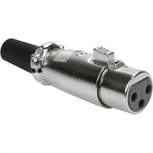 Plug Cannon Femea Cromado 5577 - Kit C/5  Plug Cannon Femea Cromado 5577 - Kit C/5