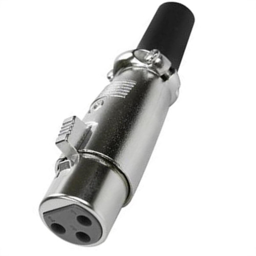 Plug Cannon Femea Cromado 5577 - Kit C/5  Plug Cannon Femea Cromado 5577 - Kit C/5