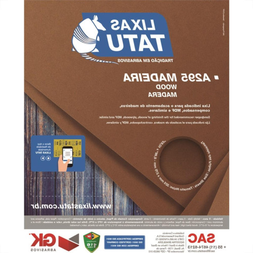 Lixa Madeira Tatu 180 A29501800050 - Kit C/50 Lixa Madeira Tatu 180 A29501800050 - Kit C/50