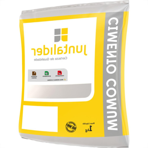 Cimento Comum Cinza Juntalider 1Kg - Kit C/20 Cimento Comum Cinza Juntalider 1Kg - Kit C/20