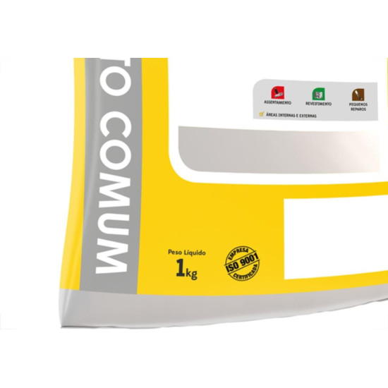Cimento Comum Cinza Juntalider 1Kg - Kit C/20 Cimento Comum Cinza Juntalider 1Kg - Kit C/20
