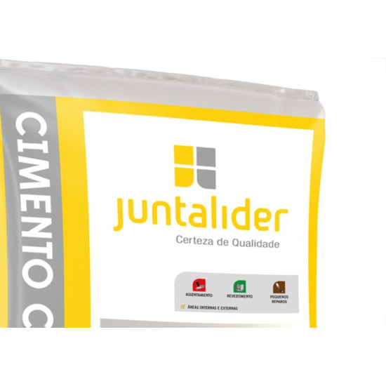 Cimento Comum Cinza Juntalider 1Kg - Kit C/20 Cimento Comum Cinza Juntalider 1Kg - Kit C/20
