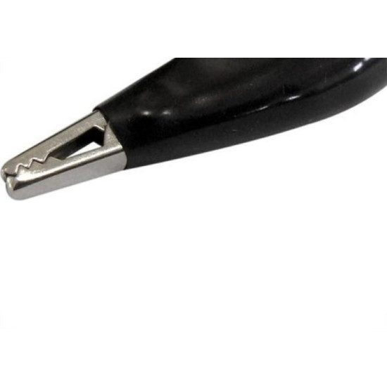 Garra Jacare Pequena Com Espaguete Para Bateria Preta 812 - Kit C/50 