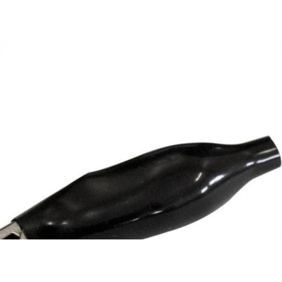 Garra Jacare Pequena Com Espaguete Para Bateria Preta 812 - Kit C/50 