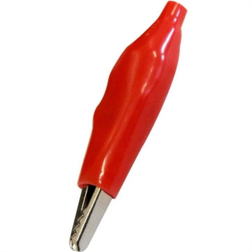 Garra Jacare Pequena Com Espaguete Para Bateria Vermelha 811 - Kit C/50 Garra Jacare Pequena Com Espaguete Para Bateria Vermelha 811 - Kit C/50