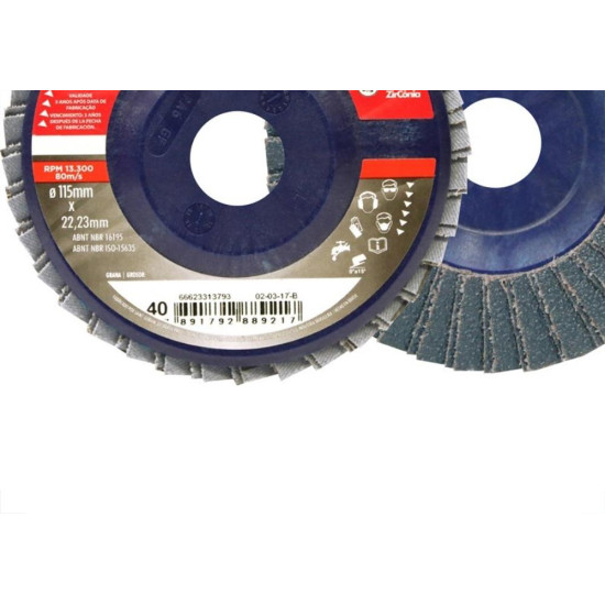 Disco Flap Carborundum 4.1/2X 40 Zirconia 