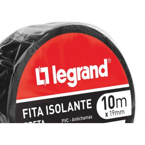 Fita Isolante Legrand 10M X 19Mm Ag-10Mat-N - Kit C/10 Fita Isolante Legrand 10M X 19Mm Ag-10Mat-N - Kit C/10