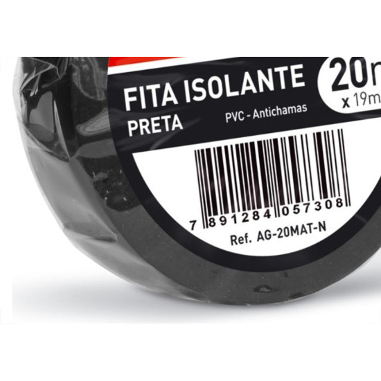 Fita Isolante Legrand 20M X 19Mm Ag-20Mat-N - Kit C/10 