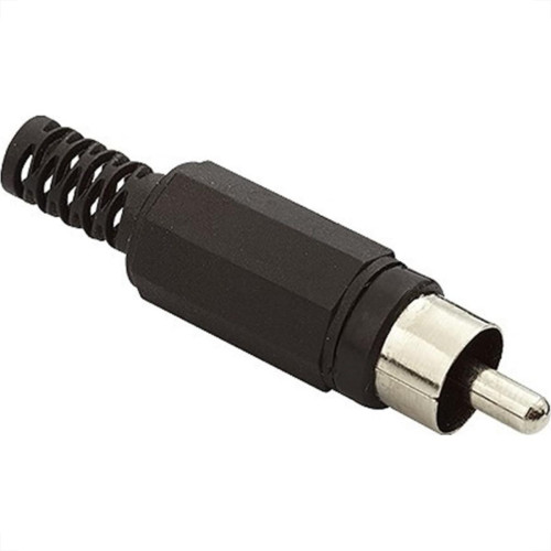 Plug Adaptador Rca Preto 591 - Kit C/10  Plug Adaptador Rca Preto 591 - Kit C/10