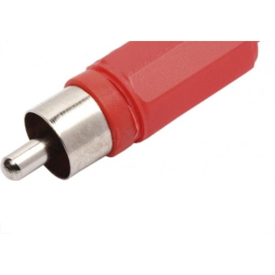 Plug Adaptador Rca Vermelho 590 - Kit C/10  Plug Adaptador Rca Vermelho 590 - Kit C/10
