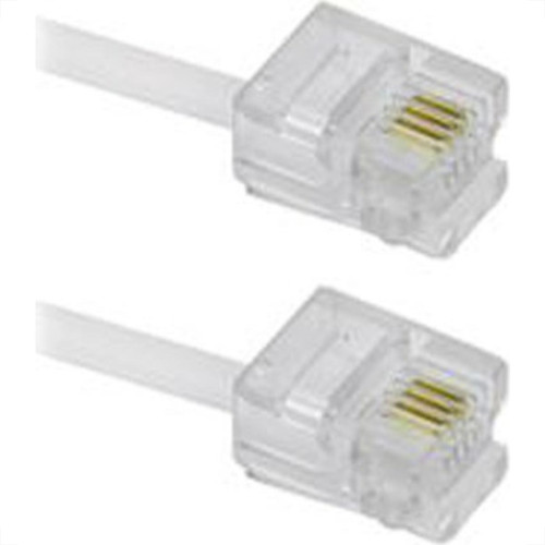 Cabo Fone Liso Jack/Jack 5M Branco 984 Cabo Fone Liso Jack/Jack 5M Branco 984
