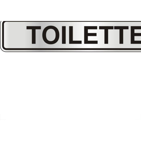Placa Sinalizacao Aluminio 05X25 ''Toilette'' 100Ap Placa Sinalizacao Aluminio 05X25 ''Toilette'' 100Ap