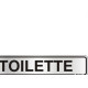 Placa Sinalizacao Aluminio 05X25 ''Toilette'' 100Ap Placa Sinalizacao Aluminio 05X25 ''Toilette'' 100Ap