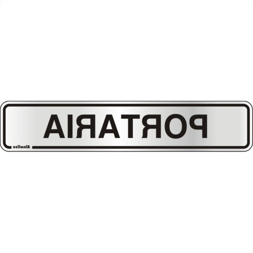 Placa Sinalizacao Aluminio 05X25 ''Portaria'' 100Dd Placa Sinalizacao Aluminio 05X25 ''Portaria'' 100Dd