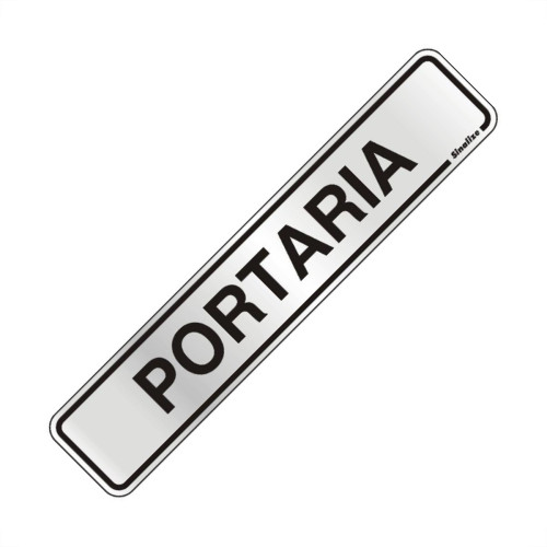 Placa Sinalizacao Aluminio 05X25 ''Portaria'' 100Dd Placa Sinalizacao Aluminio 05X25 ''Portaria'' 100Dd