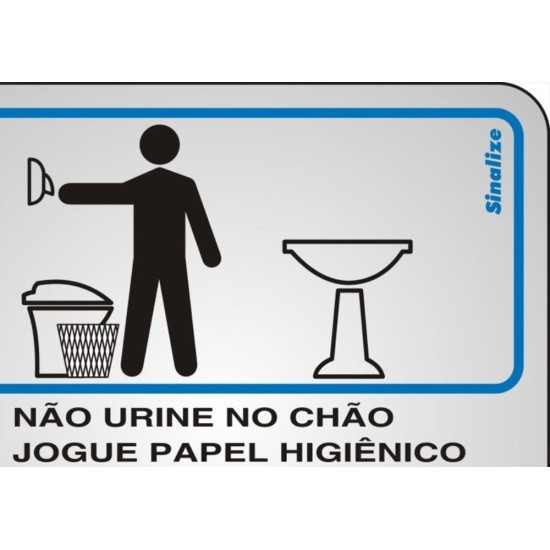 Placa Sinalizacao Aluminio 15X15 ''Procedimento Sanitario Masculino'' 120Aj Placa Sinalizacao Aluminio 15X15 ''Procedimento Sanitario Masculino'' 120Aj