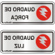 Placa Sinalizacao Aluminio 06X15 ''Quadro Forca Luz'' 2 Pecas 120Al Placa Sinalizacao Aluminio 06X15 ''Quadro Forca Luz'' 2 Pecas 120Al