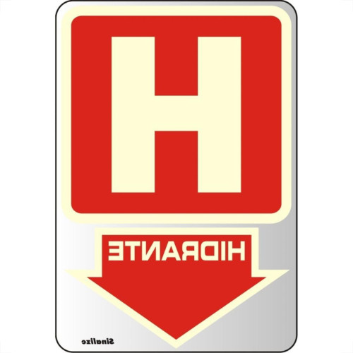Placa Sinalizacao Aluminio 16X23 ''Hidrante'' Fluorescente 150Ak Placa Sinalizacao Aluminio 16X23 ''Hidrante'' Fluorescente 150Ak
