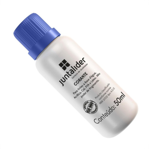 Corante Juntalider Azul 50Ml Para Tinta - Kit C/12 Corante Juntalider Azul 50Ml Para Tinta - Kit C/12