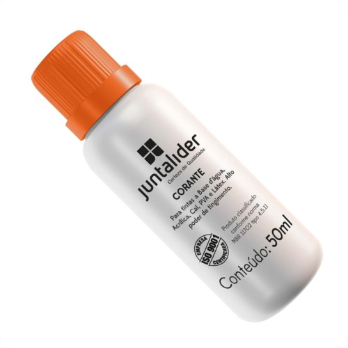 Corante Juntalider Laranja 50Ml Para Tinta - Kit C/12 Corante Juntalider Laranja 50Ml Para Tinta - Kit C/12