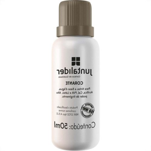 Corante Juntalider Marrom 50Ml Para Tinta - Kit C/12 Corante Juntalider Marrom 50Ml Para Tinta - Kit C/12