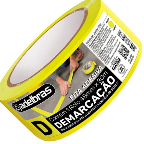 Fita Demarcacao Solo Adelbras 48X30M Amarela Fita Demarcacao Solo Adelbras 48X30M Amarela