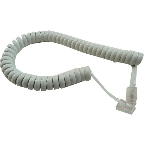 Cabo Fone Espiral Jack/Jack 2M Branco 989 Cabo Fone Espiral Jack/Jack 2M Branco 989