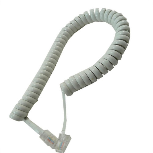 Cabo Fone Espiral Jack/Jack 2M Branco 989 Cabo Fone Espiral Jack/Jack 2M Branco 989