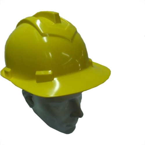 Capacete Com Carneira Ledan Plastico Amarelo 2531 Capacete Com Carneira Ledan Plastico Amarelo 2531