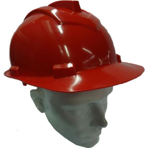 Capacete Com Carneira Ledan Plastico Vermelho 2534 Capacete Com Carneira Ledan Plastico Vermelho 2534
