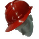 Capacete Com Carneira Ledan Plastico Vermelho 2534 Capacete Com Carneira Ledan Plastico Vermelho 2534