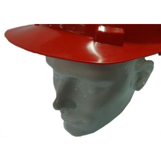 Capacete Com Carneira Ledan Plastico Vermelho 2534 Capacete Com Carneira Ledan Plastico Vermelho 2534