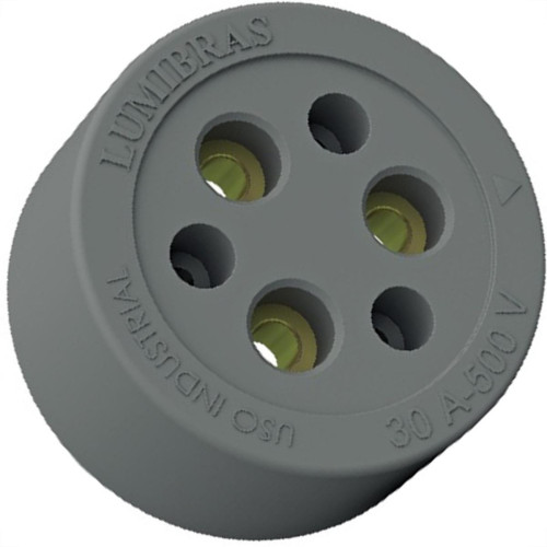 Tomada Externa Lumibras Nylon/Fibra 3X32 33.1 - Kit C/10  Tomada Externa Lumibras Nylon/Fibra 3X32 33.1 - Kit C/10