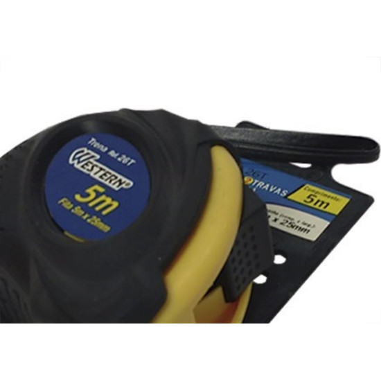 Trena Western Protecao Emborrachada 5M/25 Com Trava 26T Trena Western Protecao Emborrachada 5M/25 Com Trava 26T