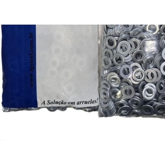 Arruela Lisa Zincada Lgsteel Metrica 10 Mil 